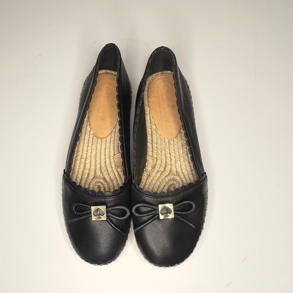 Kate Spade Loranne Black Platform Espadrilles Size 6